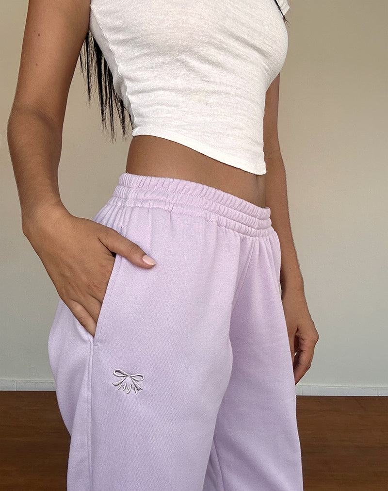 Purple Grey Motel Rocks Em Women's Joggers | NUI839LF