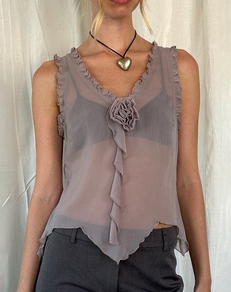 Purple Grey Motel Rocks Rosalinda Women's Vest | QSQ10053JR