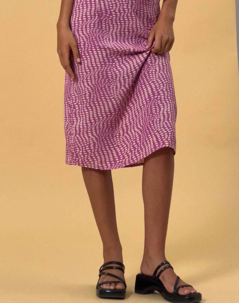 Purple Motel Rocks Harriet Midi Women's Skirts | ZCG9058FM