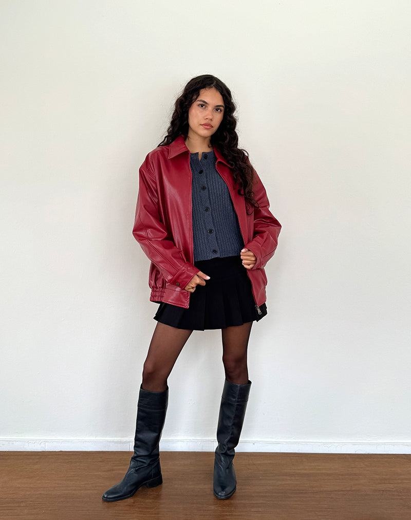 Red Motel Rocks Cavita Pu Women's Leather Jackets | NVM6789AL