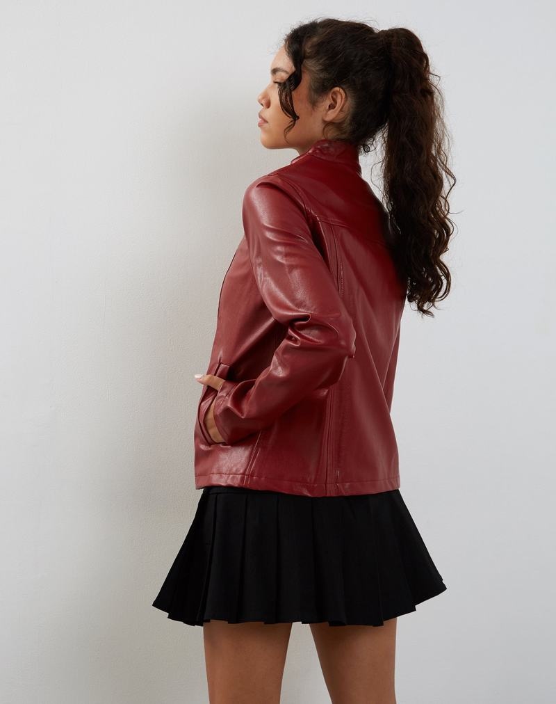 Red Motel Rocks Olivia Women's Leather Jackets | YIA3073IA