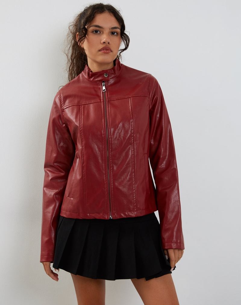 Red Motel Rocks Olivia Women's Leather Jackets | YIA3073IA