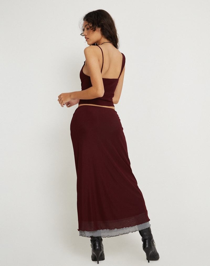 Red Motel Rocks Tresha Maxi Women's Skirts | OFI1254GB