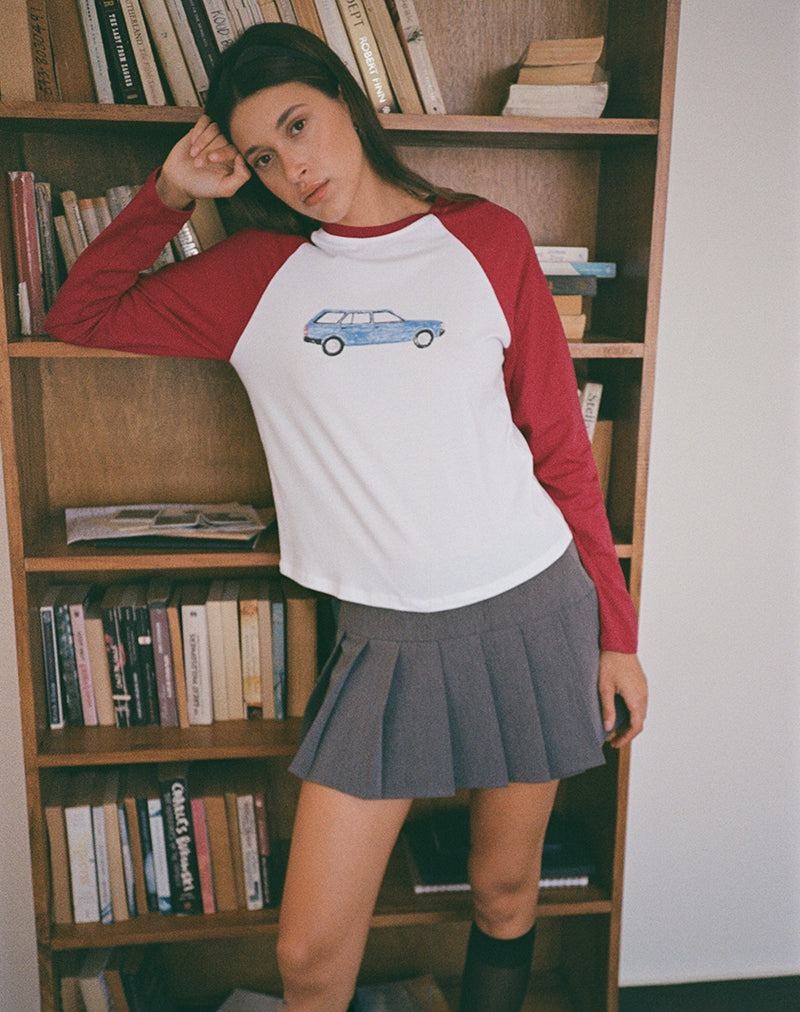 Red White Motel Rocks Kyiato Women's T Shirts | SAV1817GX