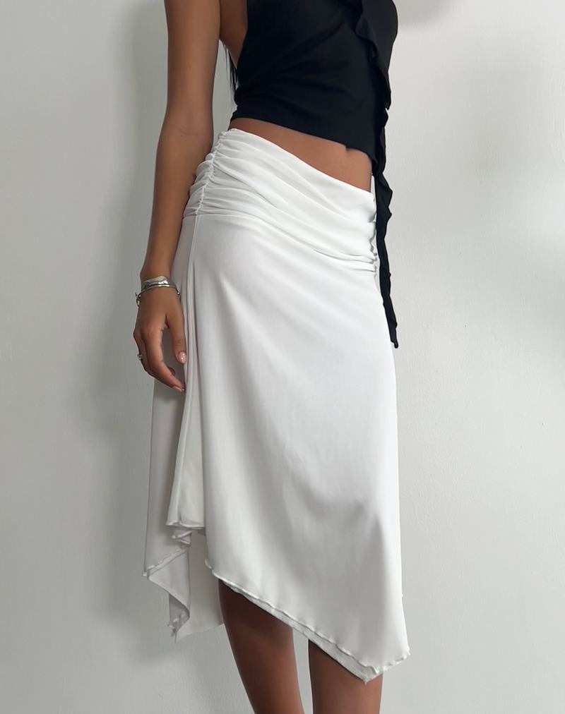 White Motel Rocks Chenoa Midi Side Split Women's Skirts | ASZ6872DU