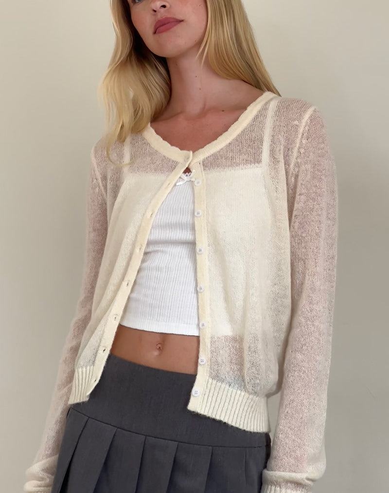 White Motel Rocks Solana Light Knit Women's Cardigan | LCV912PP