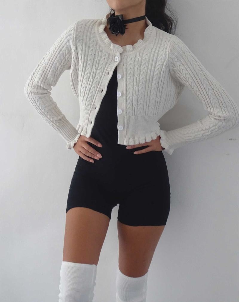 White Motel Rocks Yasona Button Up Women's Cardigan | PKP3836HS